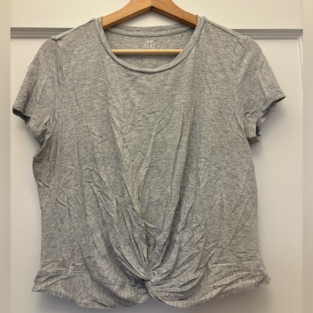 Grey aerie real soft cropped tee